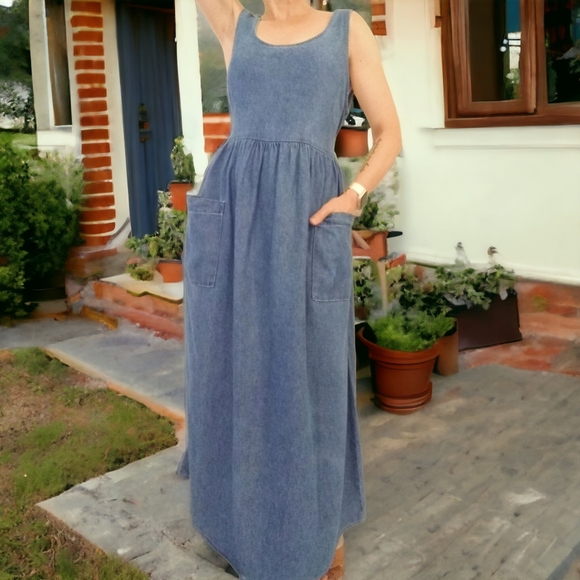 Vintage Dresses & Skirts - Vtg 90s Apron Dress